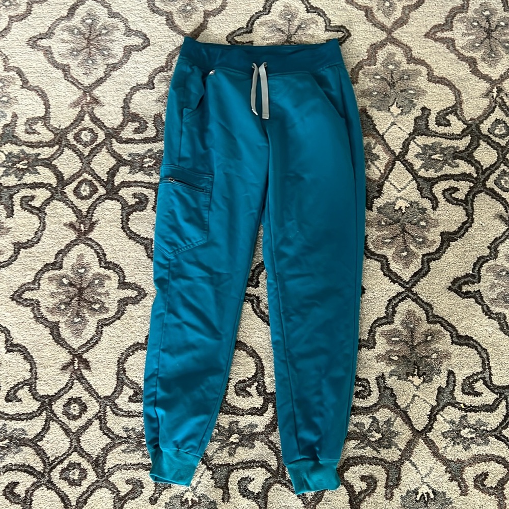 “Teal” colored Zamora joggers XS